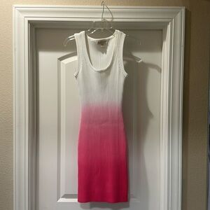 Michael Kors pink and white ombré dress